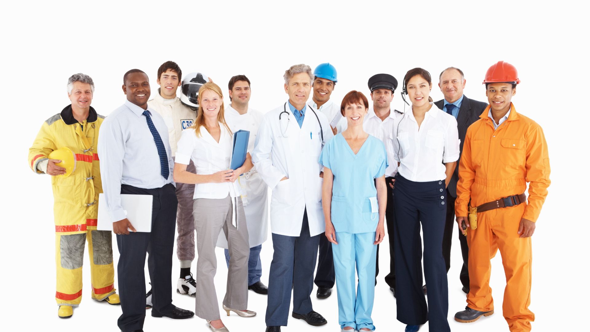 FCR Loans group of people from various professional background like doctor, nurse, firefighter, engineer, lawyer