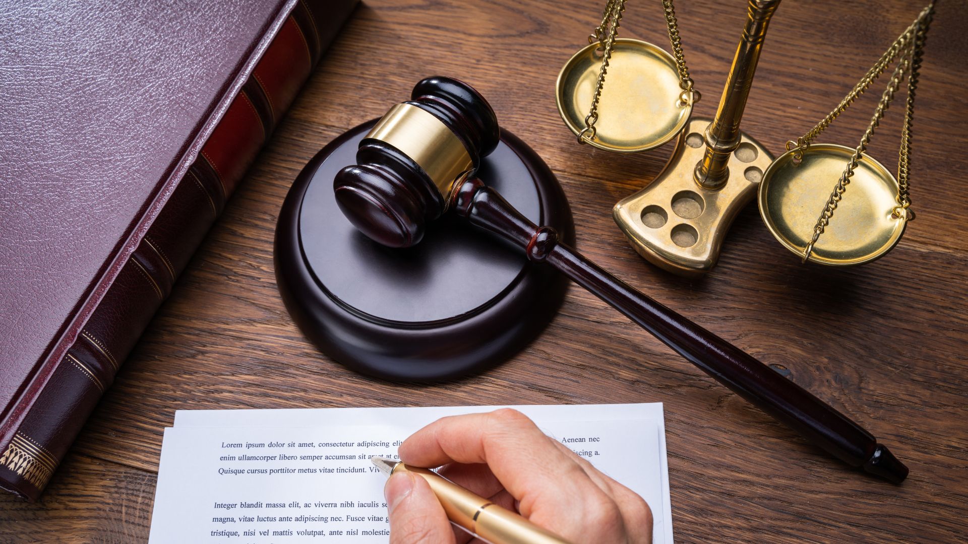 Legal Advocacy a gavel and scale representing law advocacy